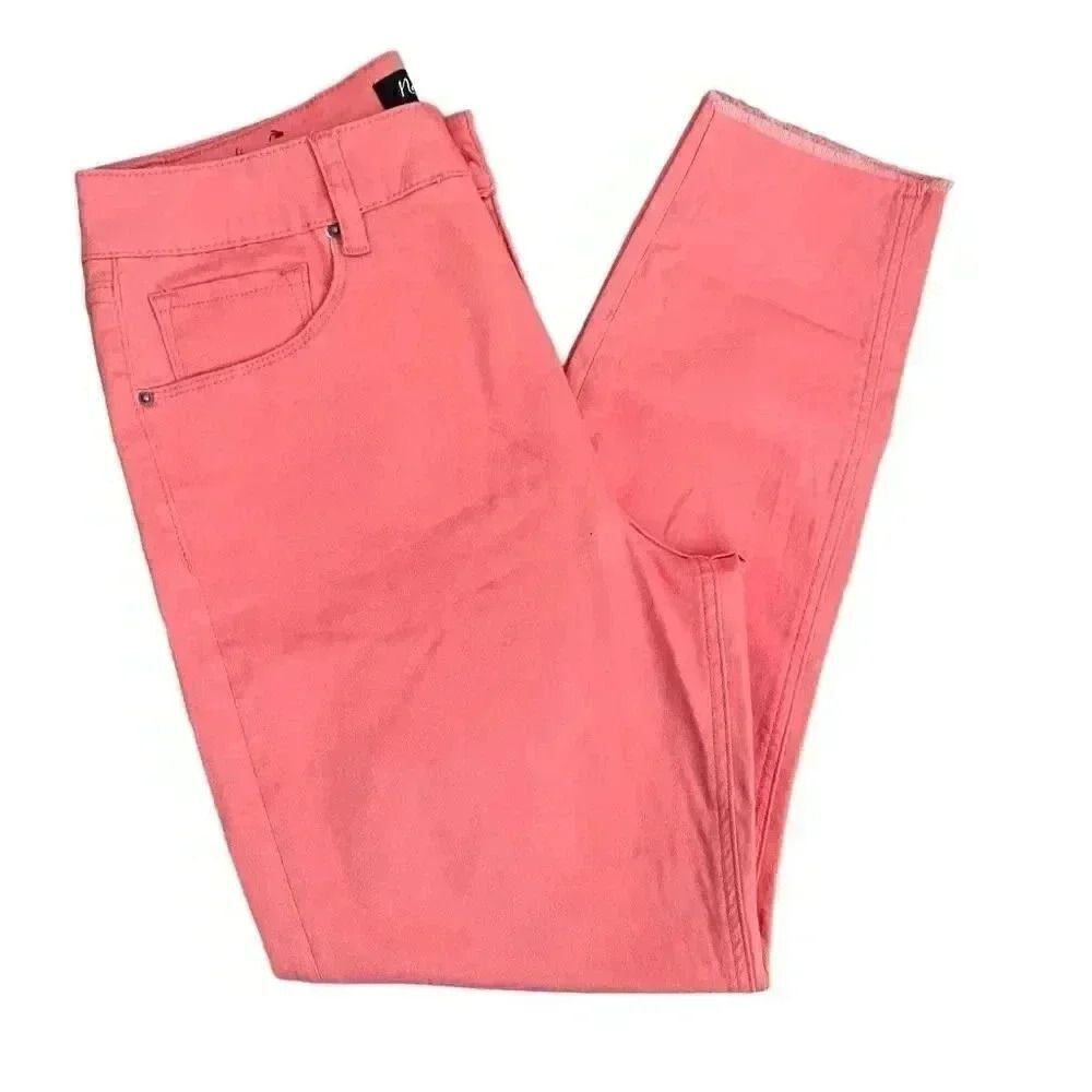 Nanette Hamilton Skinny Coral Cotton Blend Mid Rise Raw Hem Womens’ Jeans SZ 10 - Picture 5 of 13